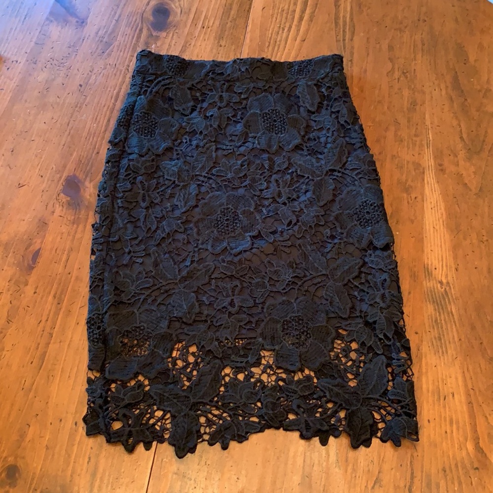 Planet B Black Lace Skirt Medium
